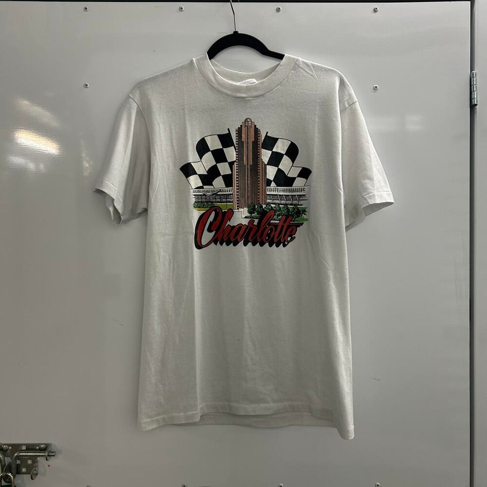 White Hanes 80s Charlotte Motor Speedway T-shirt
